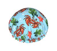 Cuffia da a Crab Star Seagrass Cuffia da a impermeabile di lusso per donna Cuffia da bagno riutilizzabile Cappello da a alla moda con elastico Facile da indossare