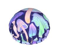 Cuffia da a,Cuffia da a Riutilizzabile Funghi Magici per Donne Capelli Lunghi,Cappello da a Impermeabile a Doppio Strato Protezione per Capelli per Bambini Ragazze Donne,1 Confezione