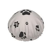 Cuffia da a, cuffia da bagno doppia impermeabile con stampa di cane, cuffia da a elastica riutilizzabile, cuffia da bagno cuffia da notte