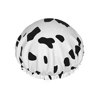 Cuffia da a, Cuffia da bagno doppia impermeabile con stampa leopardata nera orizzontale Dalmazia, Cuffia da a elastica riutilizzabile, Cuffia da bagno Cuffia da notte