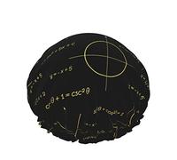 Cuffia da a,Cuffia da bagno doppia impermeabile per matematica astratta,Cuffia da a elastica riutilizzabile,Cuffia da bagno Berretto da notte
