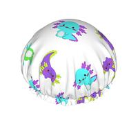 Cuffia da a Cute Axolotl Cuffia da a da bagno riutilizzabile per donna Capelli lunghi, Doppio strato impermeabile Cappello da a Protezione per capelli per bambini Ragazze Donna, 1 confe