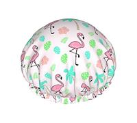 Cuffia da a Cute Cartoon Flamingos Cuffia da bagno Cuffia per capelli impermeabile Cuffia da a leggera a doppio strato per donna Uomo Bambini Adolescenti