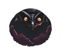 Cuffia da a da donna a doppio strato Black Ghost Bat, riutilizzabile, di grandi dimensioni, adatta a tutte le lunghezze di capelli, adatta per ragazze, spa e uso domestico nei saloni di bellezza.