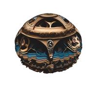 Cuffia da a da donna a doppio strato con fantastici ingranaggi Steampunk, riutilizzabile, di grandi dimensioni, adatta a tutte le lunghezze di capelli, adatta per ragazze, spa e saloni di bellezza a