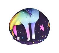 Cuffia da a da donna a doppio strato One-horse star, riutilizzabile, di grandi dimensioni, adatta a tutte le lunghezze di capelli, adatta per ragazze, spa e uso domestico nei saloni.