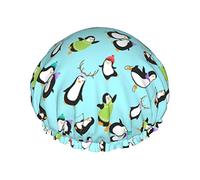 Cuffia da a di lusso per donna Cuffia da a riutilizzabile impermeabile con pinguino carino Cappello da a alla moda con cappello da bagno con orlo elasticizzato regolabile elastico