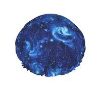 Cuffia da a doppia con stampa galassia spazio universo blu Cuffia da a per donna Cuffia da a per uomo Salone Uso domestico