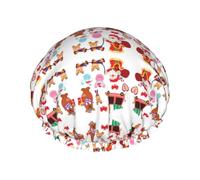 Cuffia da a doppia impermeabile, design completamente stampato antispruzzo, Peva morbido e delicato sulla pelle, corda elastica stretta, adatta per maschera da bagno, cuffia per la cura dei capel