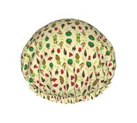 Cuffia da a doppia impermeabile, design completamente stampato antispruzzo, Peva morbido e delicato sulla pelle, corda elastica stretta, adatta per maschera da bagno, cuffia per la cura dei capel