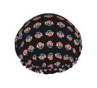 Cuffia da a doppia impermeabile, design completamente stampato antispruzzo, Peva morbido e delicato sulla pelle, corda elastica stretta, adatta per maschera da bagno, cuffia per la cura dei capel