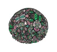 Cuffia da a doppia impermeabile, design completamente stampato antispruzzo, Peva morbido e delicato sulla pelle, corda elastica stretta, adatta per maschera da bagno, cuffia per la cura dei capel