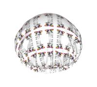 Cuffia da a doppia impermeabile, design completamente stampato antispruzzo, Peva morbido e delicato sulla pelle, corda elastica stretta, adatta per maschera da bagno, cuffia per la cura dei capel