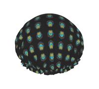 Cuffia da a doppia impermeabile, design completamente stampato antispruzzo, Peva morbido e delicato sulla pelle, corda elastica stretta, adatta per maschera da bagno, cuffia per la cura dei capel