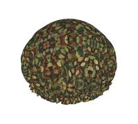 Cuffia da a doppia impermeabile, design completamente stampato antispruzzo, Peva morbido e delicato sulla pelle, corda elastica stretta, adatta per maschera da bagno, cuffia per la cura dei capel