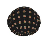 Cuffia da a doppia impermeabile, design completamente stampato antispruzzo, Peva morbido e delicato sulla pelle, corda elastica stretta, adatta per maschera da bagno, cuffia per la cura dei capel