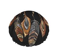 Cuffia da a Dreamcatcher, ricamo Tribal Dream Catcher Boho American Talisman Cuffie da bagno impermeabili a doppio strato perfette per tutte le lunghezze e gli spessori dei capelli