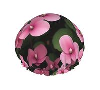 Cuffia da a e cuffia da bagno ciclamino, doppia protezione ed elastico, cuffia per capelli impermeabile riutilizzabile con fodera in peva