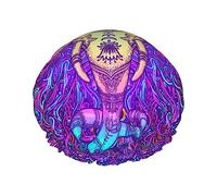 Cuffia da a e cuffia da bagno con motivo a elefante in stile tribale per donna, cuffia da a reversibile oversize impermeabile grande progettata per tutte le lunghezze di capelli, cuffia el