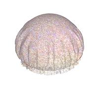 Cuffia da a e cuffia da bagno con motivo a perle glitterate per donna, cuffie da a impermeabili sovradimensionate reversibili grandi progettate per tutte le lunghezze di capelli, cuffia el