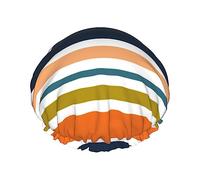 Cuffia da a e cuffia da bagno con motivo a strisce pastello colorate per donna, cuffia da a reversibile oversize impermeabile grande progettata per tutte le lunghezze di capelli, cuffia el