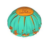 Cuffia da a e cuffia da bagno con motivo Cat Doing Yoga per donna, cuffia da a reversibile oversize impermeabile grande progettata per tutte le lunghezze di capelli, cuffia elastica riutil