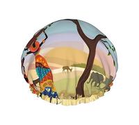 Cuffia da a e cuffia da bagno per donne africane con motivo paesaggio montano, cuffia da a reversibile oversize impermeabile grande progettata per tutte le lunghezze di capelli, cuffia ela