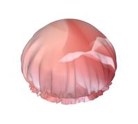 Cuffia da a elegante, con stampa di rose, colore tenue e sbiadito, riutilizzabile, grande, per trecce, capelli lunghi