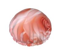 Cuffia da a elegante, con stampa di rose, colore tenue e sbiadito, riutilizzabile, grande, per trecce, capelli lunghi