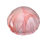 Cuffia da a elegante, con stampa di rose, colore tenue e sbiadito, riutilizzabile, grande, per trecce, capelli lunghi