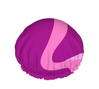 Cuffia da a fenicottero, divertente fenicottero rosa che indossa un cappello da Babbo Natale Cuffia da bagno impermeabile a doppio strato perfetta per tutte le lunghezze e gli spessori dei capelli