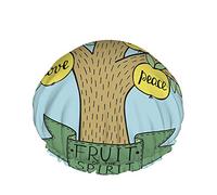 Cuffia da a Frutta,Il Frutto dello Spirito con Cuffia da Bagno Impermeabili a Doppio Strato Albero dei Cartoni Animati Perfette per Tutte Le Lunghezze E Gli Spessori Dei Capelli