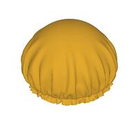 Cuffia da a gialla le per donna, cuffia da a impermeabile riutilizzabile, doppio strato, grande, cuffia da bagno, fascia elastica lavabile, trecce per capelli da bagno, uomo