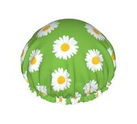 Cuffia da a Green Daisy Cuffia da a riutilizzabile da bagno per donna Capelli lunghi, Cappello da a impermeabile a doppio strato Protezione per capelli per bambini Ragazze Donne