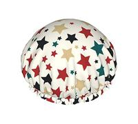 Cuffia da a impermeabile con sfondo cielo stellato, cuffia da bagno elastica cuffia da bagno per capelli protezione ambientale, doppio cappello da a impermeabile