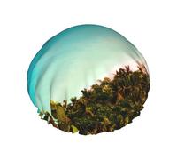 Cuffia da a impermeabile di grandi dimensioni con stampa "Isola di Cuba" per donne e uomini, riutilizzabile, leggera e morbida.