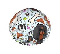 Cuffia da a impermeabile modello Cavalier King Charles Spaniel con orlo elasticizzato, design reversibile per a, cuffia per dormire, per tutte le lunghezze di capelli
