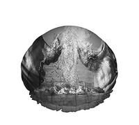 Cuffia da a ippopotamo Lotta feroce in due animali selvatici Ippopotamo Bocca aperta Cuffie da bagno grandi per donne Uomini Ragazze Capelli lunghi Cappelli riutilizzabili impermeabili