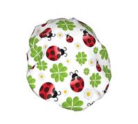 Cuffia da a Ladybird Daisy per donna Fodera in PEVA impermeabile lavabile riutilizzabile Orlo elasticizzato regolabile per tutte le cuffie da bagno per capelli lunghi