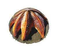 Cuffia da a lavabile e riutilizzabile con stampa di faro e stelle marine, con fodera e elastico, adatta a tutte le lunghezze dei capelli