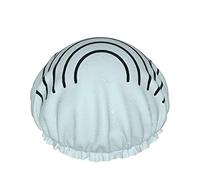 Cuffia da a, linea icona arcobaleno isolata su doppia cuffia da bagno impermeabile, cuffia da a elastica riutilizzabile, cuffia da bagno cuffia da notte