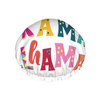 Cuffia da a Llama, Cute Llama Scritte Colorate No Drama Llama Cuffie da Bagno Impermeabili a Doppio Strato Perfette per Tutte Le Lunghezze E Gli Spessori Dei Capelli