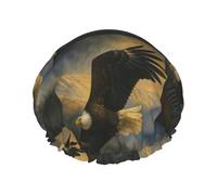 Cuffia da a Majestic Eagle and Mountain Design a doppio strato Riutilizzabile Impermeabile Comoda ed elegante