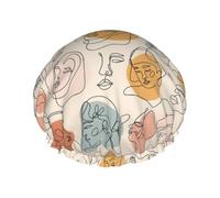 Cuffia da a minimalista per viso femminile, design a doppio strato, riutilizzabile, impermeabile, comoda ed elegante