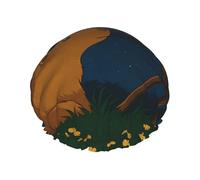 Cuffia da a Moonlit Capybara per osservare le stelle, a doppia faccia, impermeabile, riutilizzabile, con elastico, taglia unica