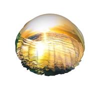 Cuffia da a Ocean Wave Falling Sunset Time, cuffia da notte cuffia da bagno elastica impermeabile a doppio strato cuffia da bagno riutilizzabile