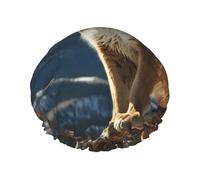 Cuffia da a Panther Mountain Lion per donna, cuffia da a riutilizzabile e impermeabile, doppio strato, grande, cuffia da bagno lavabile, fascia elastica, trecce per capelli da bagno, uomo