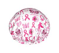 Cuffia da a per cancro al seno con nastro rosa per donna, cuffia per capelli da a riutilizzabile impermeabile, cuffia da a turbante per ragazze