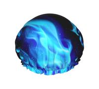 Cuffia da a per donna con fiamme di fuoco blu drago Cuffia da bagno regolabile con fodera a doppio strato impermeabile e resistente