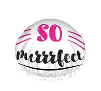 Cuffia da a per gatti, citazione di gatto divertente I Am So Purrfect Cuffia da bagno impermeabile a doppio strato perfetta per tutte le lunghezze e gli spessori dei capelli